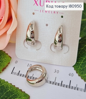 Сережки родовані, кільця, Класичні діам. 1.5см Xuping  180950 фото