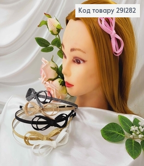 Обруч металл с блестящей двойной бесконечностью, цвета в ассорт. 291282 фото