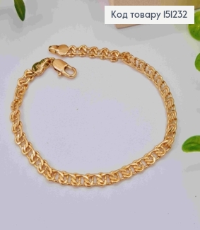 Браслет плетение УЗЕЛ, ширина 5мм, длина 19см, Xuping 18К 151232 фото