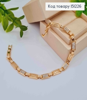 Браслет Версаче украшен блестящими камешками, длина 18+2см, Xuping 18K. 151226 фото