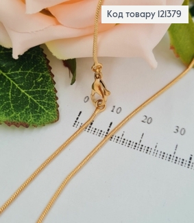 Цепочка, плетение снейк круглый, длина 60см. Xuping 18K 121379 фото