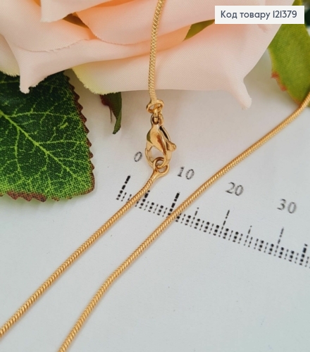 Цепочка, плетение снейк круглый, длина 60см. Xuping 18K 121379 фото 1