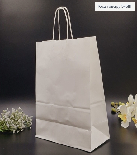 Пакет БІЛИЙ , крафтовий средний 33*25*13см 543111 фото 1