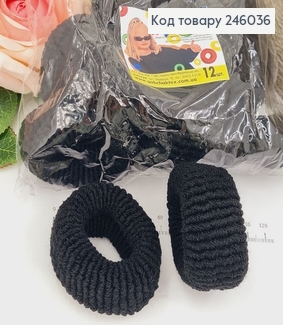 Резинка калуш Махра м'яка  велика чорна 12шт/уп 246036 фото