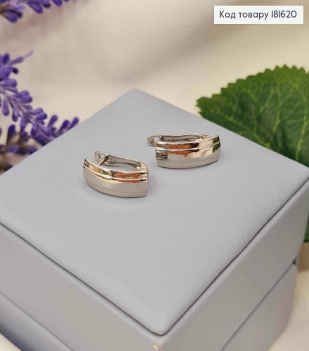 Серьги родственные Прямоугольные, 1,6*0,6см, английская застежка, Xuping 181620 фото 1