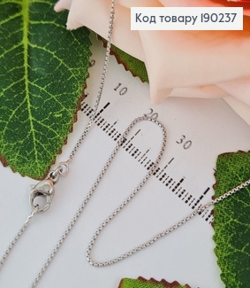 Цепочка родированая квадратное якорное плетение(мелкое) 1мм, длина 50см, Xuping 190237 фото