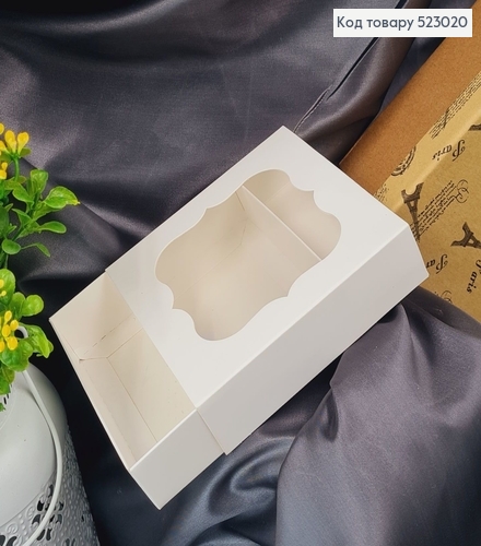 Кондитерская коробка с прозрачным верхом, 12х12х3см 523020 фото 2