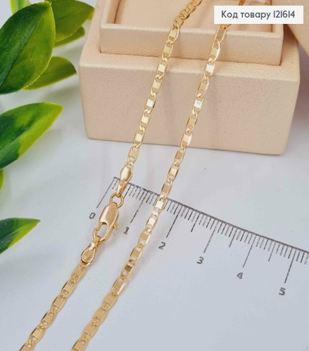 Цепочка плетения ОВАЛЬНЫМИ пластинками, длина 60см, Xuping 18K 121614 фото 1