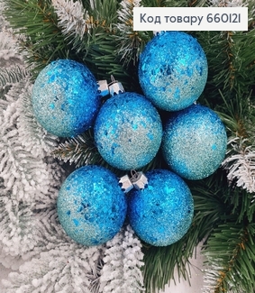 Набір куль 60мм Луска Омбре БЛАКИТНИЙ+М'ЯТА 6шт/уп, Украина 660121 фото