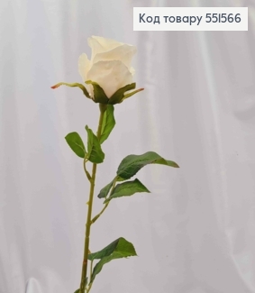 Искусственный цветок Розы, цвета АИВОРИ, высота 70см, цветок 6*7см 551566 фото
