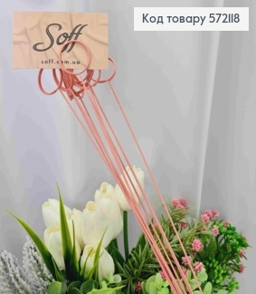 Набор (10шт) металлических держателей для открытки РОЗОВОГО цвета, длина 30см 572118 фото