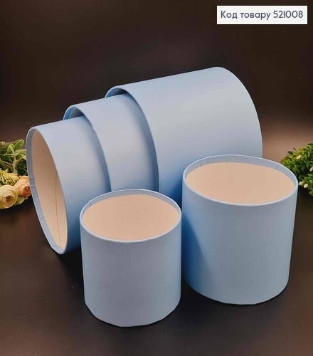 Набор коробок 5шт, Без крышки, голубого цвета 17,5*20,5см, 16*18,5см, 14*16,5, 12*14,5, 11*12,5см. 521008 фото 1