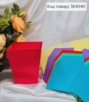 Набор Сумочек флористических, 6шт, Цветные, картонных складных, 12*15см 364040 фото