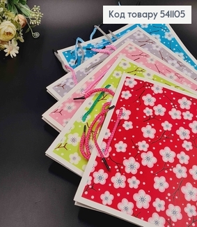 Пакет бумажный "Хлопок" 26,5*38*21см в ассорт. 541105 фото