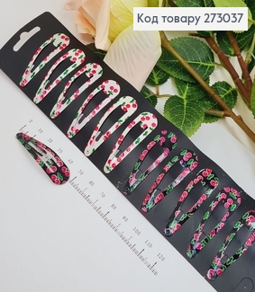 Заколка тік так дитяча Вишеньки 12 шт/уп. 273037 фото