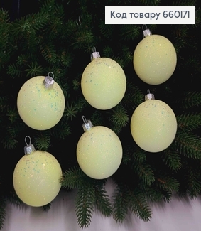 Набор шаров 60 мм Пастель, цвет ЖЕЛТЫЙ, 6шт/уп, Украина 660171 фото