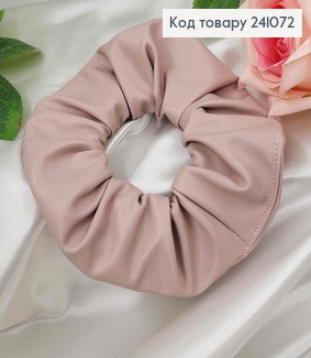 Резинка ЕКОшкіра 11см, СВІТЛО-РОЖЕВА  ПУДРА, ручна робота, Україна 241072 фото