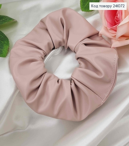 Резинка ЕКОшкіра 11см, СВІТЛО-РОЖЕВА  ПУДРА, ручна робота, Україна 241072 фото 1