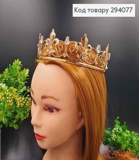 Корона под золото, "Сказочная" с камешками 294077 фото