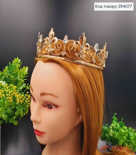 Корона под золото, "Сказочная" с камешками 294077 фото 1