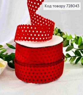Лента-тесьма декоративная, КРАСНОГО цвета, ширина 2,5см, длина 20 метров 728043 фото