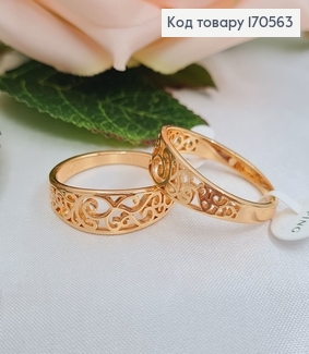 Кольцо с вензелями, Xuping 18К 170563 фото