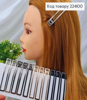 Заколка стрела металл, прямоугольная, цвета в ассорт. 8см 224100 фото