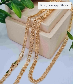 Цепочка плетения УЗЕЛ, ширина 4мм, длина 55см, Xuping 18K 121777 фото