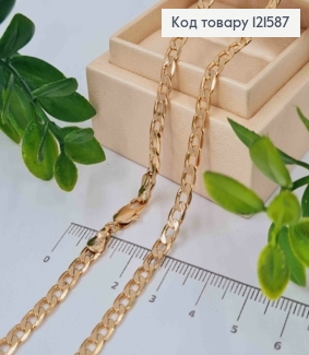 Цепочка Панцирное плетение, ширина 4,5мм, длина 50см, Xuping 18K 121587 фото