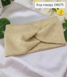 Повязка, качественная Ангора, Песочного цвета, 20*11см, Украина. 275030 фото