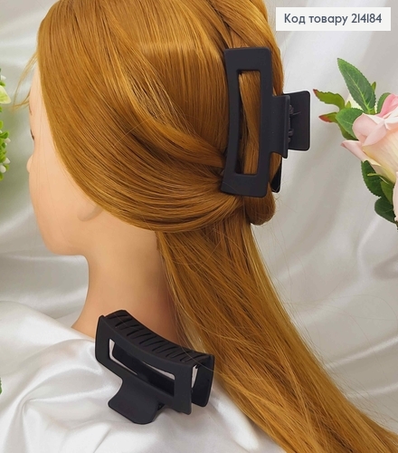 Краб пластик, матовый черный, Прямоугольный 8,5см, 214184 фото 1