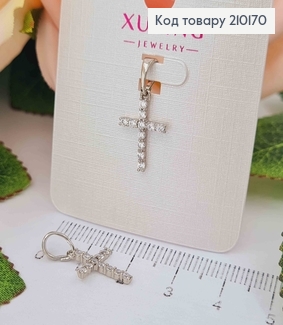 Крестик родованный, из камней, 1,4*0,9см, Xuping 210170 фото