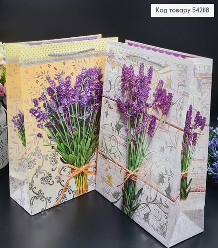 Пакет бумажный "Лаванда", 26х32х10см, в ассорт. 542118 фото 2