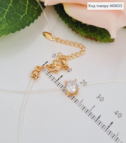 Леска  40+5см с Камнем  0,5см,  Xuping 18K 140603 фото 1