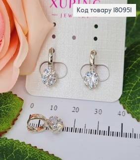 Сережки родовані, з камінцем, англ. заст. 1,5см Xuping  180951 фото