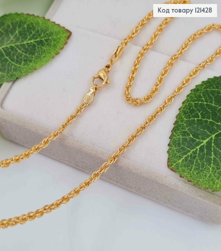 Цепочка толщина 2мм, длина 49см, витое плетение, нежное, Xuping 18K 121428 фото 1