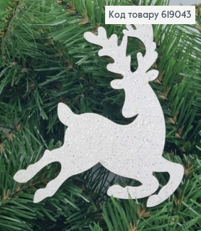 Игрушка на елку деревянная Олень блеск 11,5*13 см 619043 фото