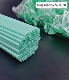 Палочка для воздушных шаров (100шт), МЯТНОГО цвета, пластиковая, 40см 577028 фото