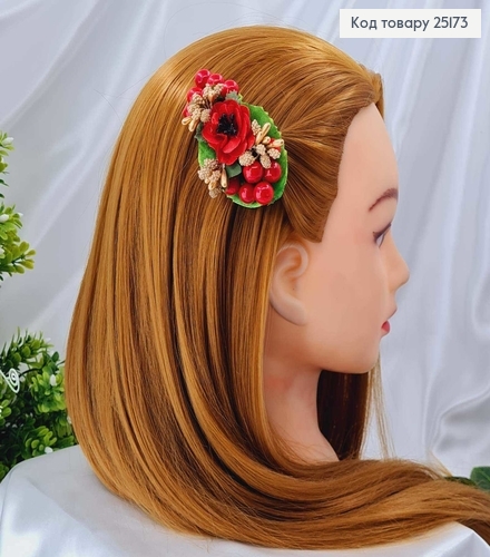 Заколка стрела, "Калина" с золотым приложением в асорт. 25173 фото 1