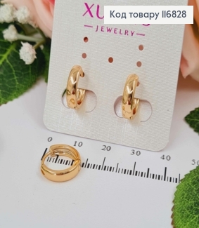 Серьги кольца 1,3см, Xuping 18К 116828 фото