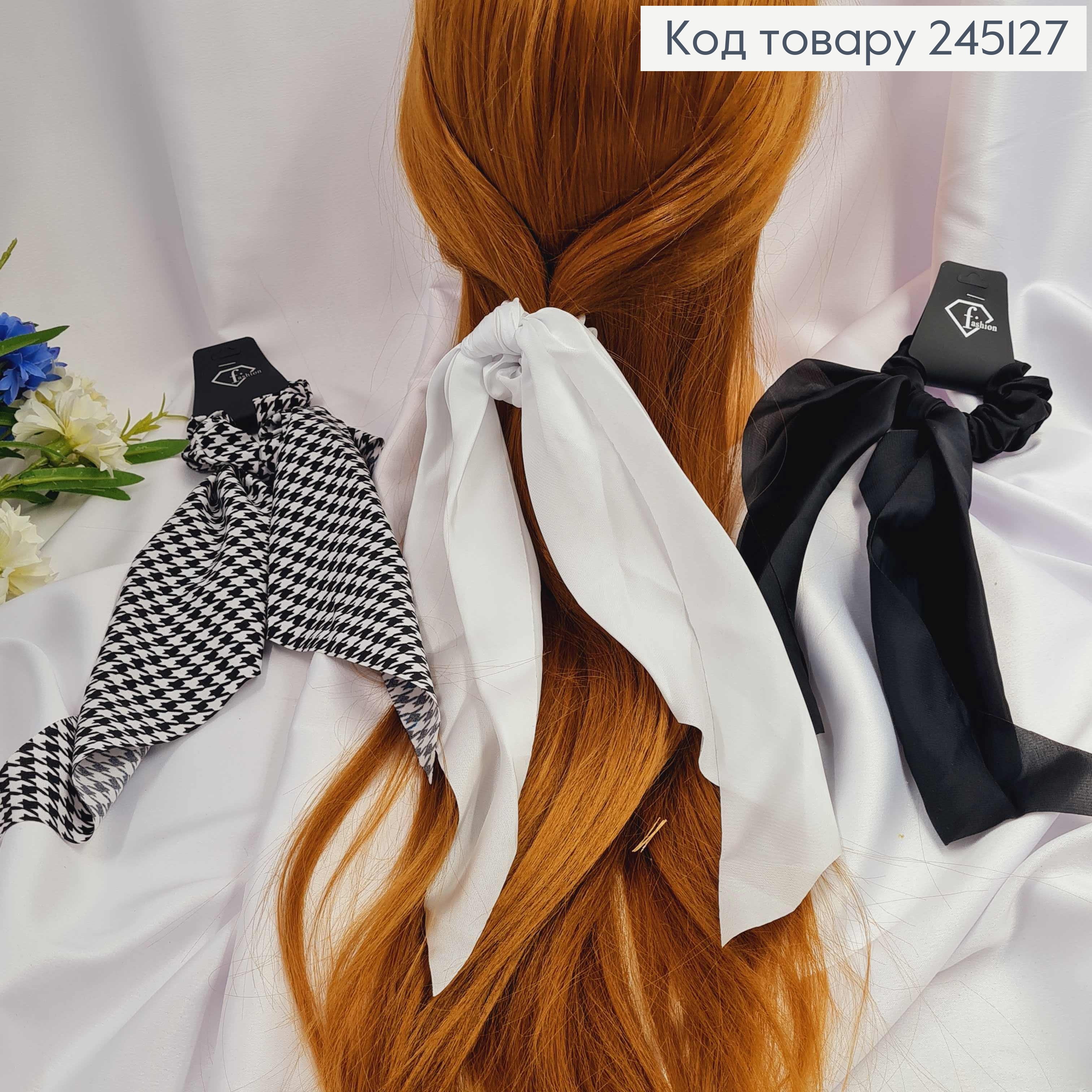 Резинка атласная, бантик Твилли, диаметр 8см, цвета в ассортименте, цена за 1шт. 245127 фото 1