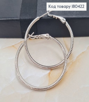 Серьги кольца 3,3 см родованное   Xuping 180422 фото