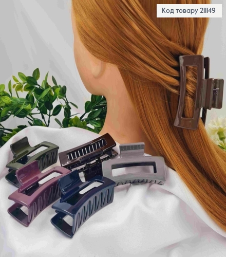 Краб пластик глянцевый Прямоугольный, 7см, Цвета в ассортименте 211149 фото 1