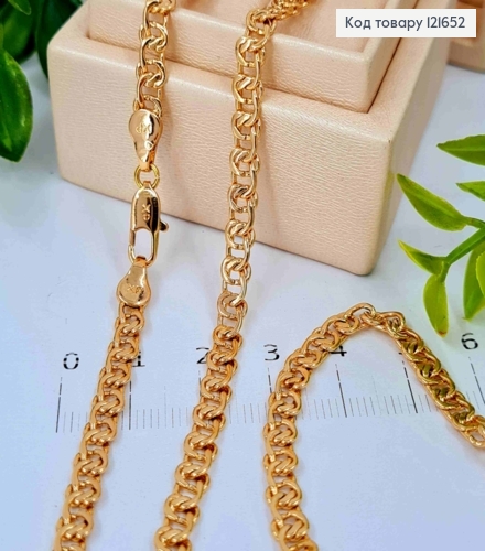 Цепочка плетения УЗЕЛ, ширина 5мм, длина 50см, Xuping 18K 121652 фото 1