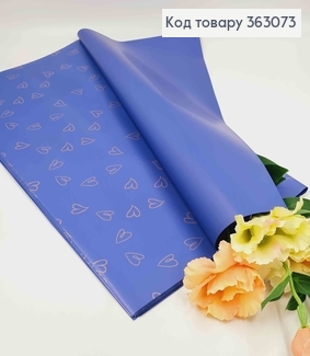 Пленка двухсторонняя СИНЯЯ+РИСУНОК/ОДНОТОН, в листах 58*58см, 60мкр 363073 фото