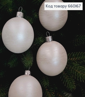 Набор шаров 60 мм метель, цвет БЕЛЫЙ, 6шт/уп, Украина 660167 фото