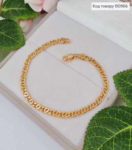 Браслет плетение овальное двойное звено 19см, Xuping 18K 150966 фото 1