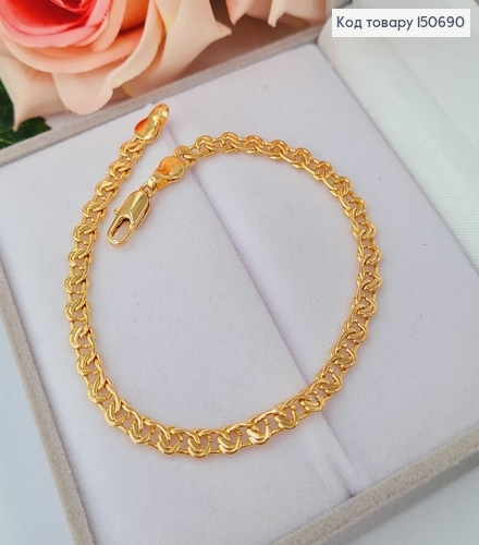 Браслет, плетение с узелками, 0,4 см, дл. 20,5см Xuping 18K 150690 фото 1