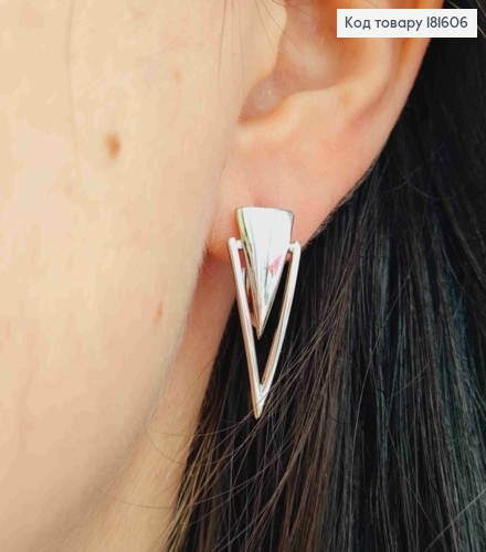 Серьги родованные "Коготь Тигра", 2,5см, английская застежка, Xuping 181606 фото 1