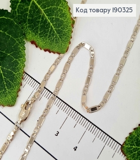 Цепочка, плетение пластинками, шир. 2мм, длина 50см, Xuping 190325 фото